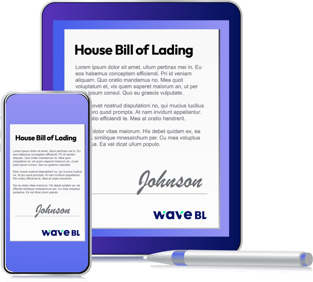 eBL Products - house bill of lading